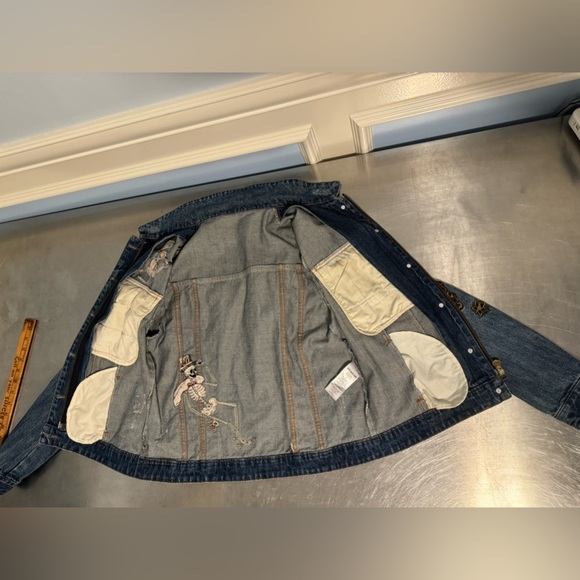 Zadig & Voltaire - RARE Kioky Tattoo embroidered denim jean jacket - Picture 14 of 16